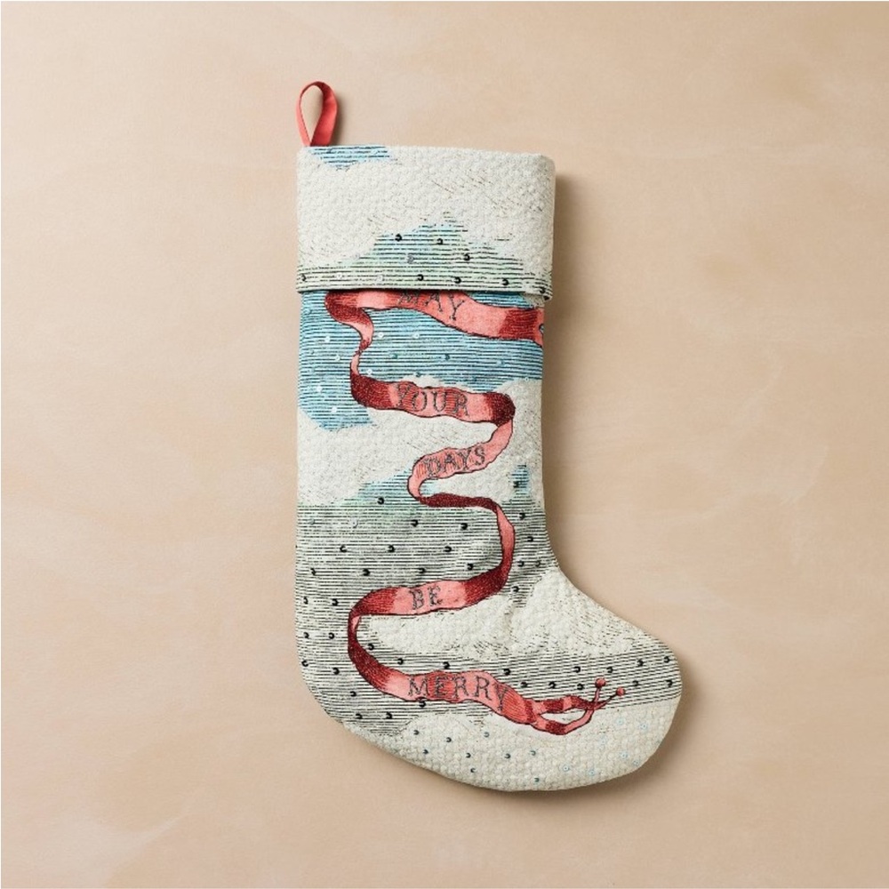 John Derian for Target May Your Days Be Merry Christmas Stocking 2025 NWT
